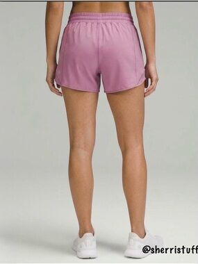 Lululemon Hotty Hot High-Rise Lined Shorts 4" Velvet Dust Running Athletic 10